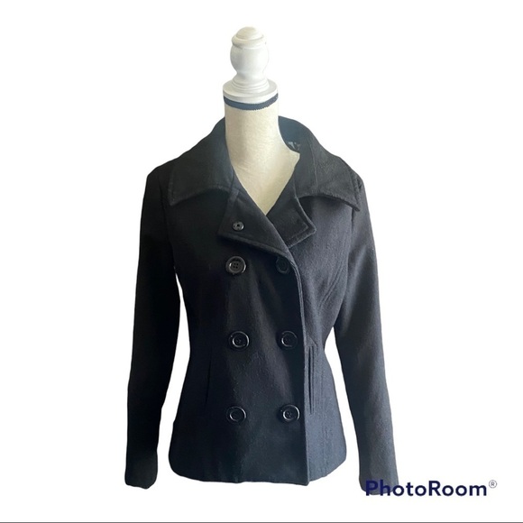 Full Tilt Jackets & Blazers - FULL TILT-BLACK PEA COAT